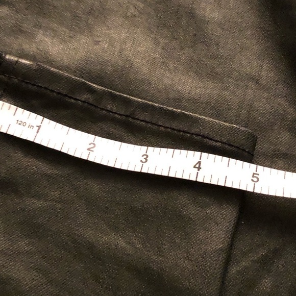 Rich & Skinny  Size 30 dark green coated jeans skinny leg with black tux stripe - Picture 13 of 14